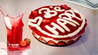 فريزيي بكريم موسلين أسهل و اروع ما يكون  simple and delicious strawberry cake with mousseline cream [upl. by Adriene79]