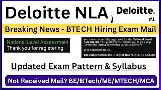 Deloitte NLA 2024 Engineering Hiring Exam Update  System Check Book Slot  BEBTECHMEMTECHMCA [upl. by Ylekalb]