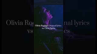 Olivia Rodrigo Original lyrics vs Clean lyrics  oliviarodrigo guts souroliviarodrigo shorts [upl. by Laehcor]