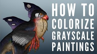 How to add color to a grayscale painting [upl. by Nashner]