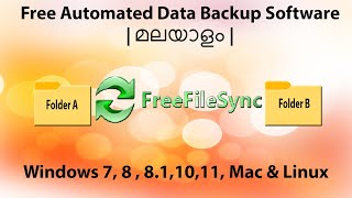 Free Automated Data Backup using Freefilesync  LAN Backup  malayalam freedata databackup pc [upl. by Christabelle]