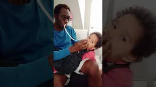 How to remove catarrh from babies nose catarrh nosefrida nasaldrop baby snotsucker shortsfeed [upl. by Ardra]