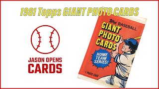 1981 Topps Baseball Giant Photo Card Pack Opening jasonopenscards [upl. by Adolph]