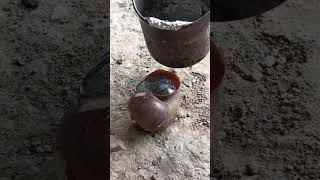 Restoration Casting Melting Aluminum into Shell shorts restoration [upl. by Ealasaid]