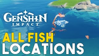 Genshin Impact All Fish Locations [upl. by Noirrad]