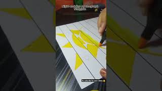 Night and day Agamograph TemplateDrawing for beginners artist subscribe shortviralvideo marker [upl. by Ateuqahs]