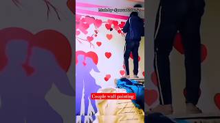 Couple wall panting lovestatus couple love wallpanting art sadsong youtubeshorts [upl. by Ennovy]