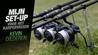 Welke setup voor het karpervissen  De hengels molens steunen en beetmelders van Kevin Diederen [upl. by Fancy]