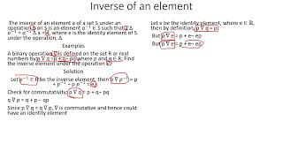 INVERSE OF BINARY OPERATION [upl. by Gensler]