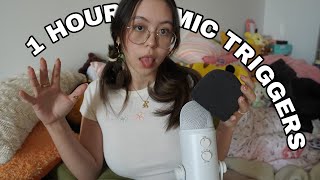 ASMR 1 Hour of INTENSE Mic Triggers Mic Rubbing Pumping Tapping LoopedMinimal Talking [upl. by Ytisahcal306]