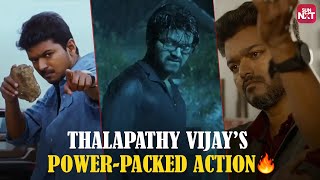 Thalapathy Vijays Action Packed Moments  Super Hit Tamil Movies on Sun NXT [upl. by Dahsar]