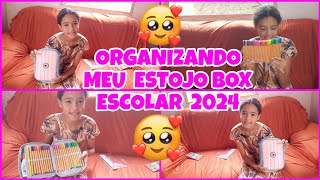 👝 ORGANIZANDO MEU ESTOJO BOX ESCOLAR 2024 😍✏️🖋🖋 [upl. by Ruthi]