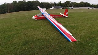 Flying a Ka8  Glider  Winchlaunch  POV  Full flight [upl. by Earej799]