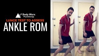 Lunge Test to Assess Ankle ROM  BodyWorx Physiotherapy Newcastle [upl. by Anevad]