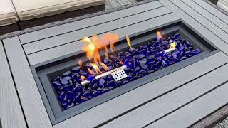 Review for our Aoxun 8 Pieces Patio Wicker Sofa Set with 43quot Fire Pit Table [upl. by Yrocal]