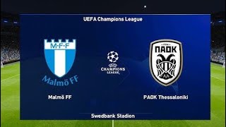 Malmo FF  PAOK FC  3rd qualifying round UEFA Champions League  EA FC 24 [upl. by Nero]