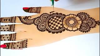 Latest Easy Simple Arabic Stylish Backhand mehandi designmehandi designMehandi ka designmehndi [upl. by Kacy351]