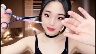 ASMR Relaxing Haircut  Scissors  Cut  Styling [upl. by Ahsinelg429]