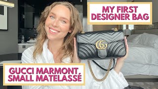 Gucci Marmont Small Matelassé Unboxing I got a promotion [upl. by Roderigo555]