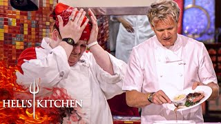 Swimming Steak amp Stuffed Fillet BAFFLES Chef Ramsay in Steak Challenge  Hell’s Kitchen [upl. by Gnak]