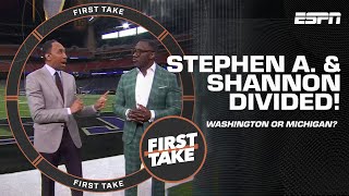 Stephen A and Shannon DIVIDED on who the CFP National Championship WINNER will be 🍿  First Take [upl. by Welles806]