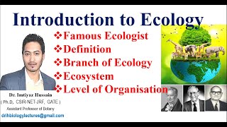 Introduction to Ecology Definition Branch of Ecology Ecosystem level of organization in ecology [upl. by Honig]