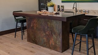 How to build a Bar Height Table with patinated base [upl. by Enenej]