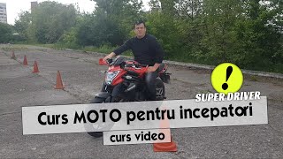 Curs Moto pentru incepatoriEchipament poligon sfaturi si trucuri  Scoala de soferi Super Driver [upl. by Suirauqram]