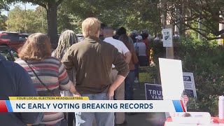 NC breaks early voting records [upl. by Gniy38]