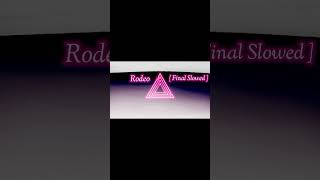 Rodeo  Final Slowed  with lyrics [upl. by Bondy918]