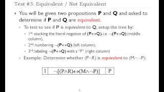 Propositional Logic Truth tree setup for different tests [upl. by Ainahtan]