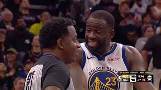 Draymond Green gets a Technical after getting hit in the face NBA 20232024 Season [upl. by Aihsinat906]