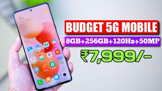 Top 5 best budget mobile under 8000 with 5G8GB256GB 5 best budget 5G mobile under 8000 [upl. by Ravi661]