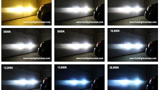 HID Kit Color Comparison Video Footage 3000K vs 6000K vs 8000K [upl. by Dmitri261]