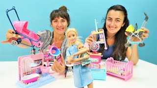 Barbie oyuncak evi Sevcan ve Ümit Barbie için bebek odası yapıyor Hangisi daha güzel [upl. by Edobalo]