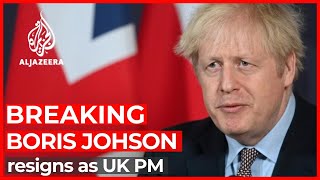 Boris Johnson resigns as prime minister of the UK [upl. by Okimik]