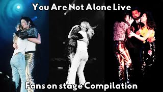 Michael Jackson You Are Not Alone Live 19951997 Fans on stage Compilation [upl. by Radack368]