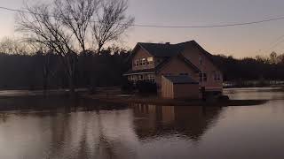 Gasconade River JeromeMo 11624 RARE FLOOD 28FT [upl. by Eimas237]