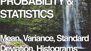 Sample Mean Variance Standard Deviation and Histograms [upl. by Sibyl68]