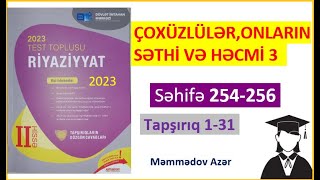 Piramida və onun elementləriRiyaziyyat test toplusu 2023 2ci hissə [upl. by Wilkey530]