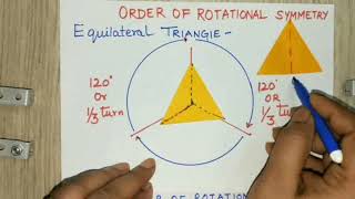 Order of rotational symmetry in an Equilateral triangle [upl. by Ellecrag]