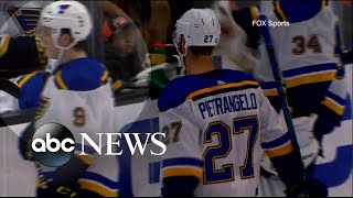 St Louis Blues hockey player collapses during game [upl. by Egidio]