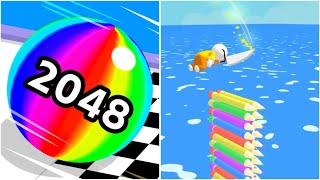 Ball Run 2048 vs Master Slicer Android iOS Gameplay Mobile Ep308 [upl. by Swan]