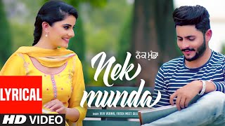 Nek Munda Vivi Verma Fateh Meet Gill Full Lyrical Song Ij Bros  Latest Punjabi Songs [upl. by Ninahs]