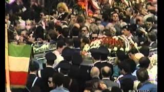 DIRETTA TELEVISIVA FUNERALI GIORGIO ALMIRANTE E PINO ROMUALDI  SERVIZI TG SERALI [upl. by Tarsuss]