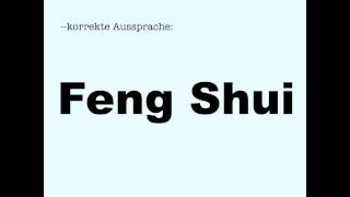 Korrekte Aussprache Feng Shui [upl. by Llewellyn]