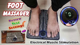 EMS Foot Massager Review and Test Hindi  Relax feet  Portable Electric Home Massager  Pain Relief [upl. by Caldeira]