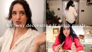 WORK ON OUR HALLWAY WITH ME  quick vegan recipes  Vlogmas 12 🌲 [upl. by Ahsirk]