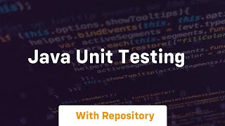 java unit testing [upl. by Lada]