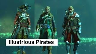 AC4 Illustrious Pirates DLC Edward Kenway costumes outfits Jackdaw ship customization [upl. by Hallock]